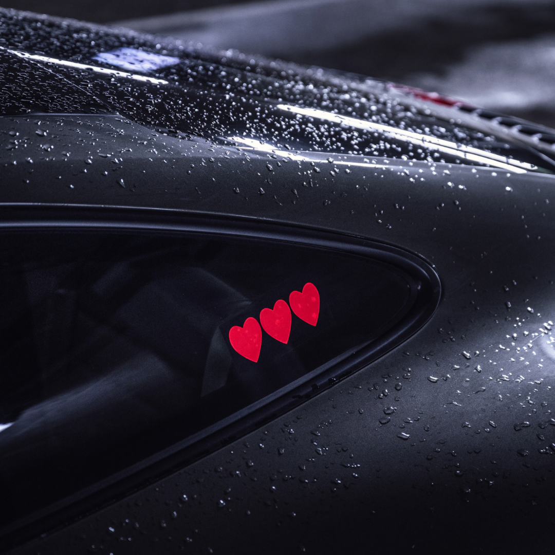 Adhesivo LED Corazones