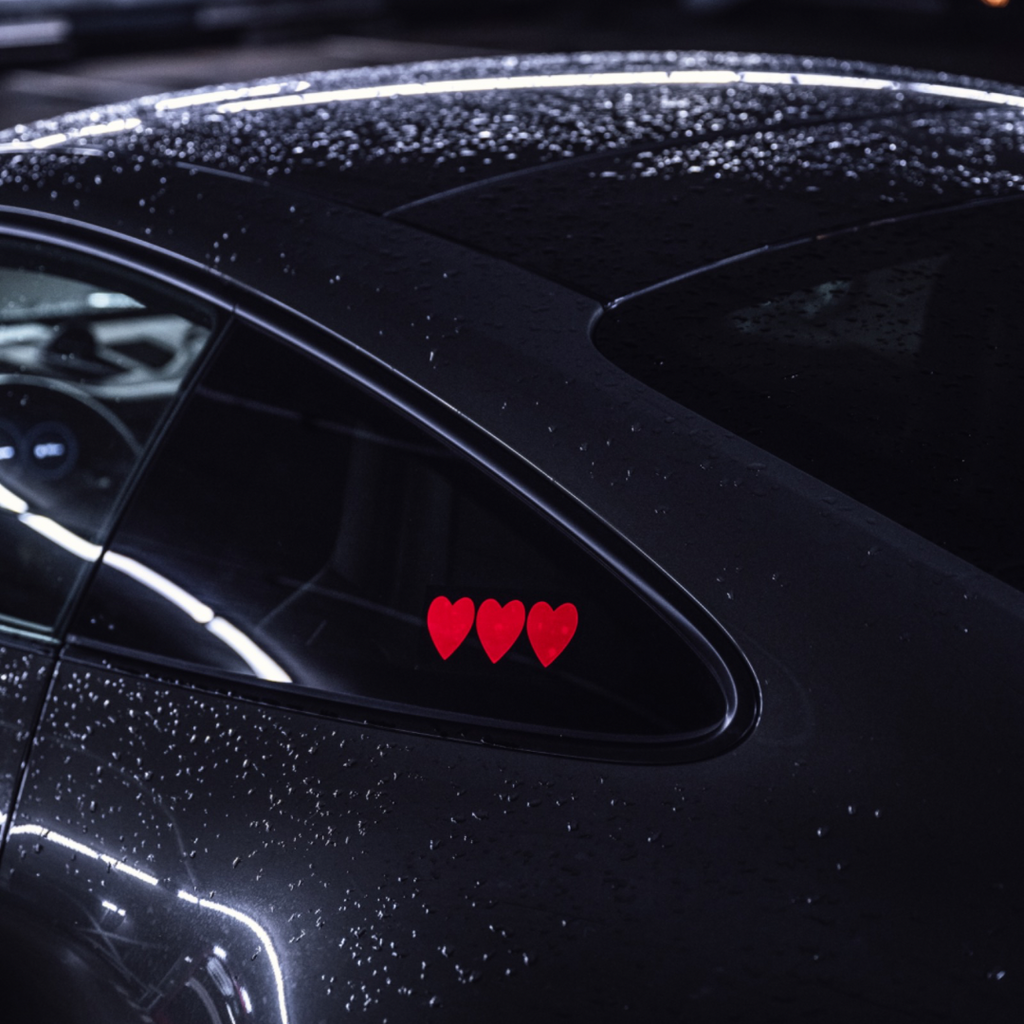 Adhesivo LED Corazones