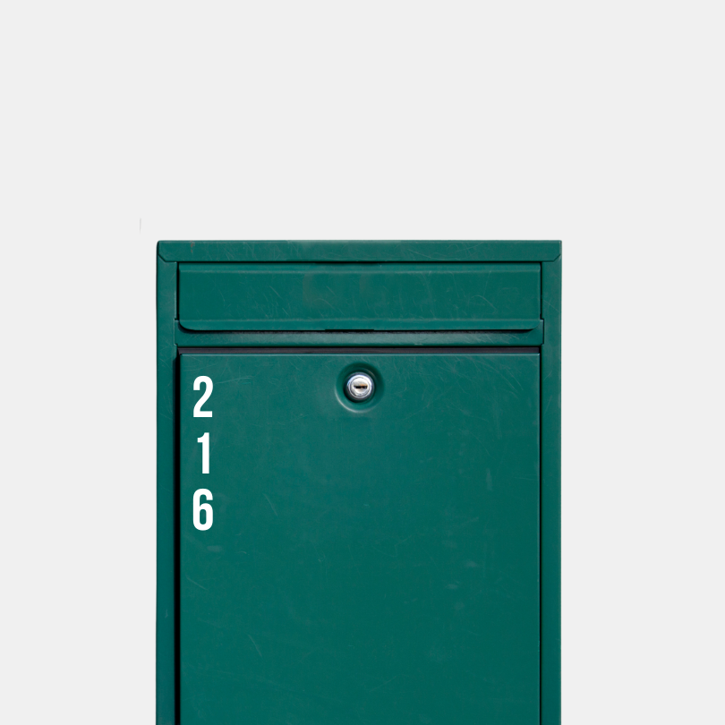 Brievenbus sticker huisnummer (verticaal)