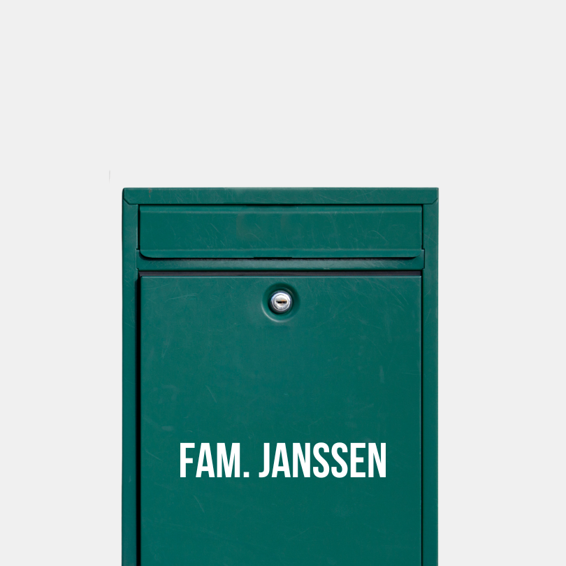 Brievenbus sticker naam
