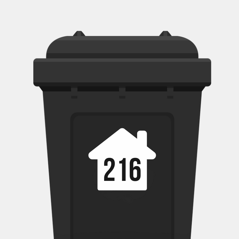 Container sticker huisje