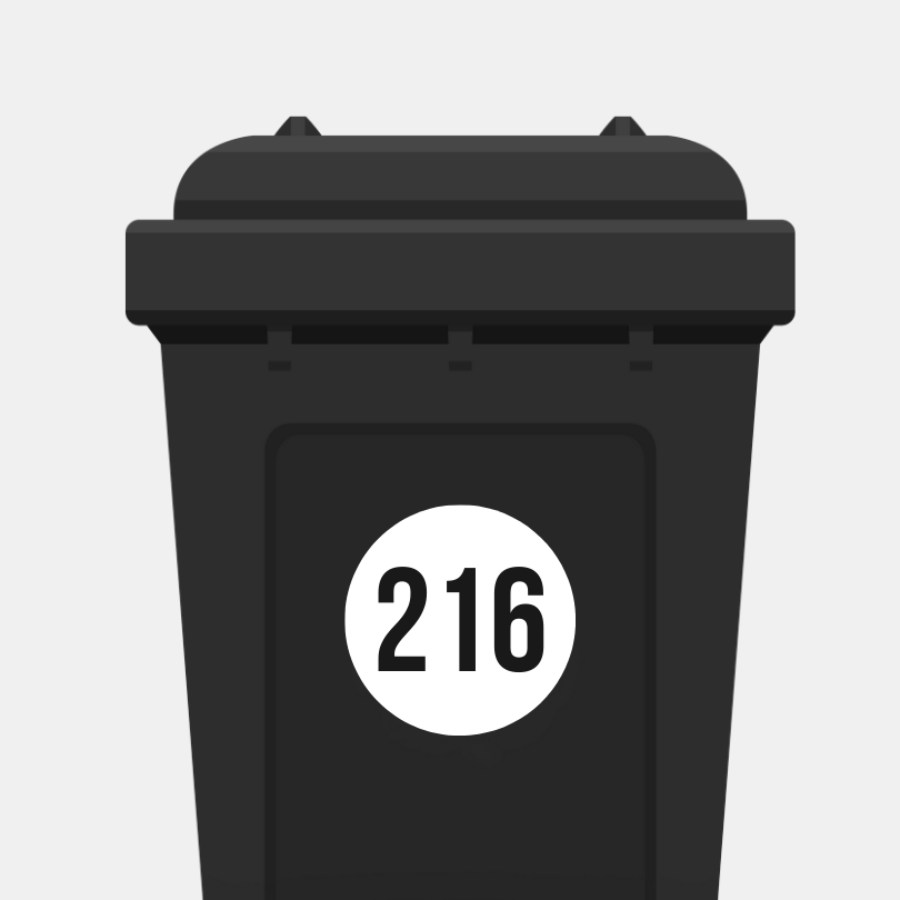 Container sticker rond