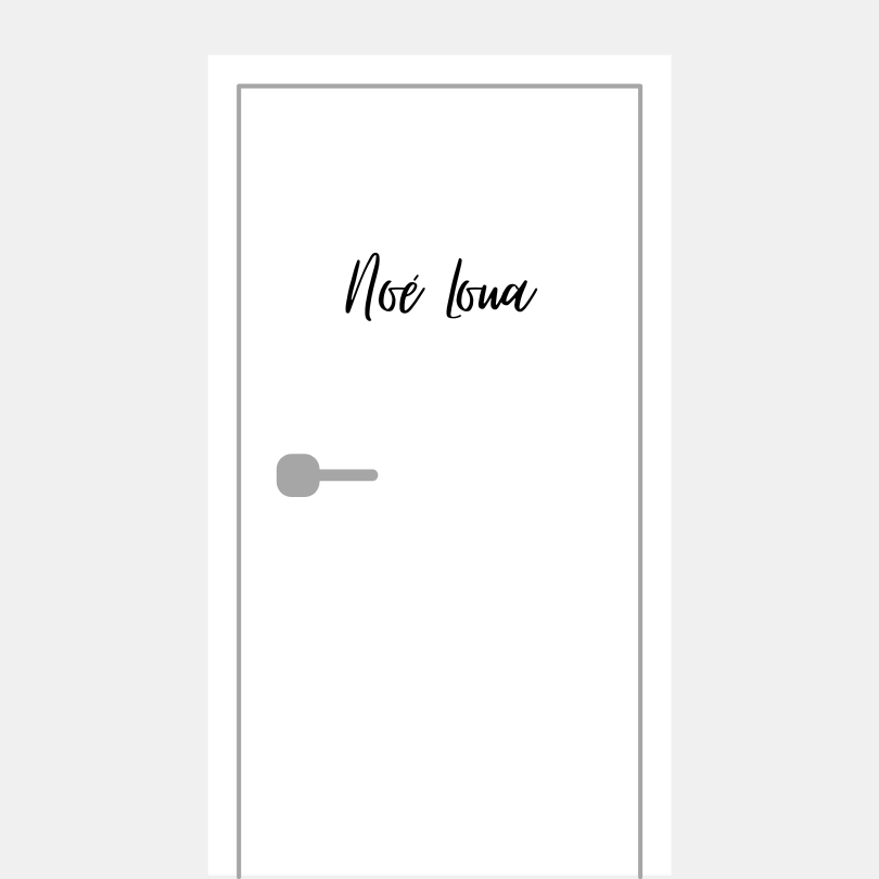 Deur sticker naam