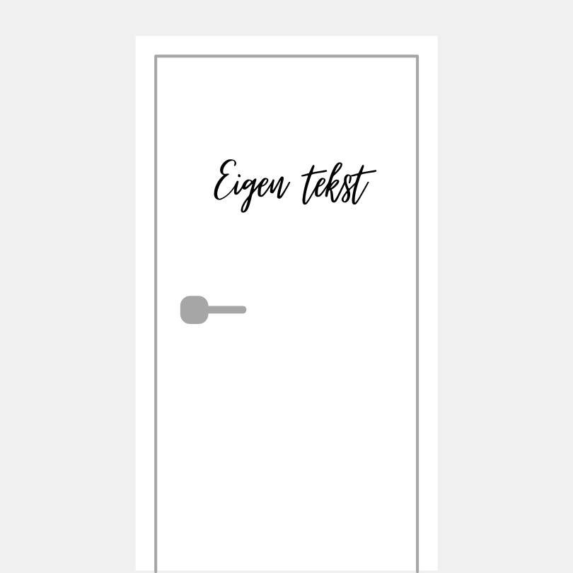 Deur sticker tekst