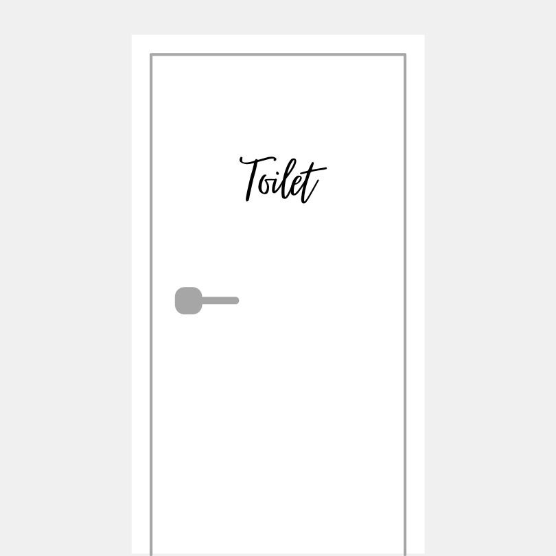 Deur sticker toilet