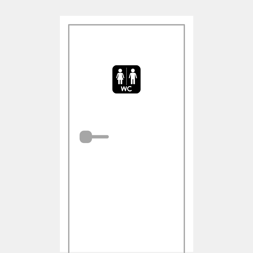 Deur sticker wc