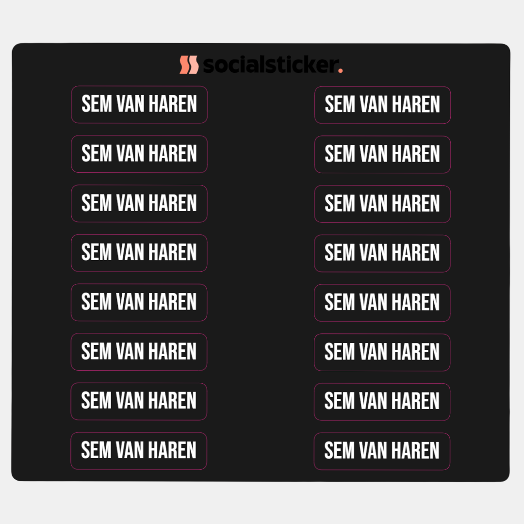 Etiketten naamstickers personaliseer je eigen naametiketten