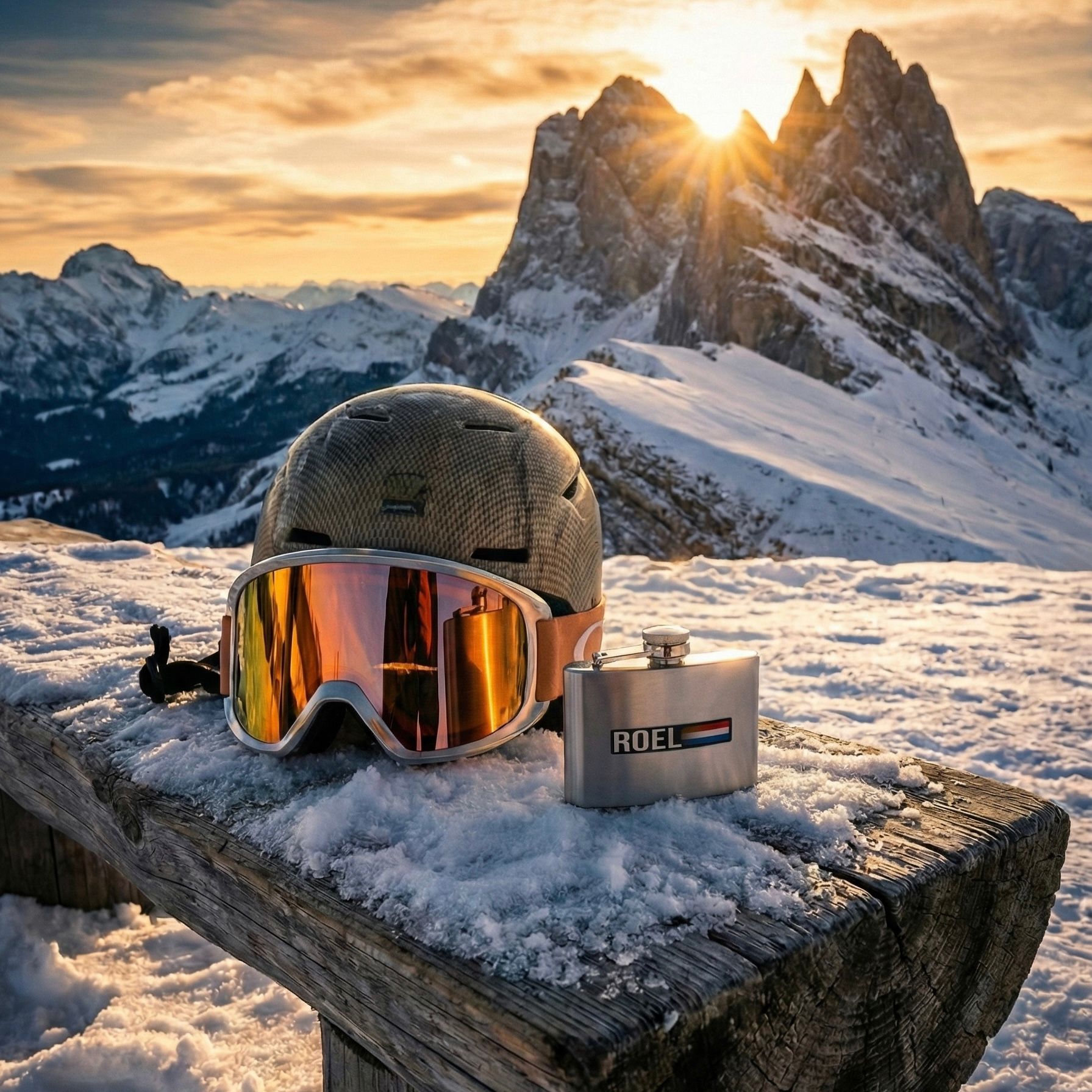 Pegatina de nombre y bandera 'Ischgl' snowboard | Juego de 2