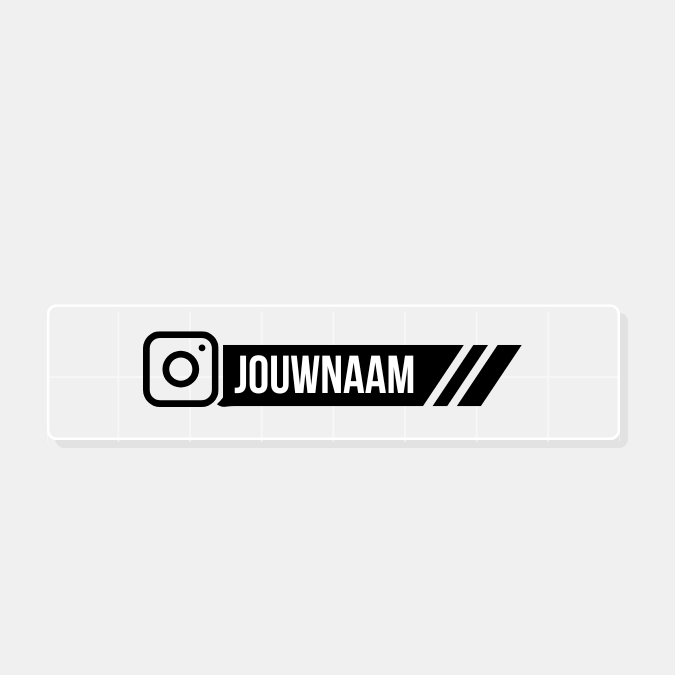 Pegatina de Instagram para coches | Rayas