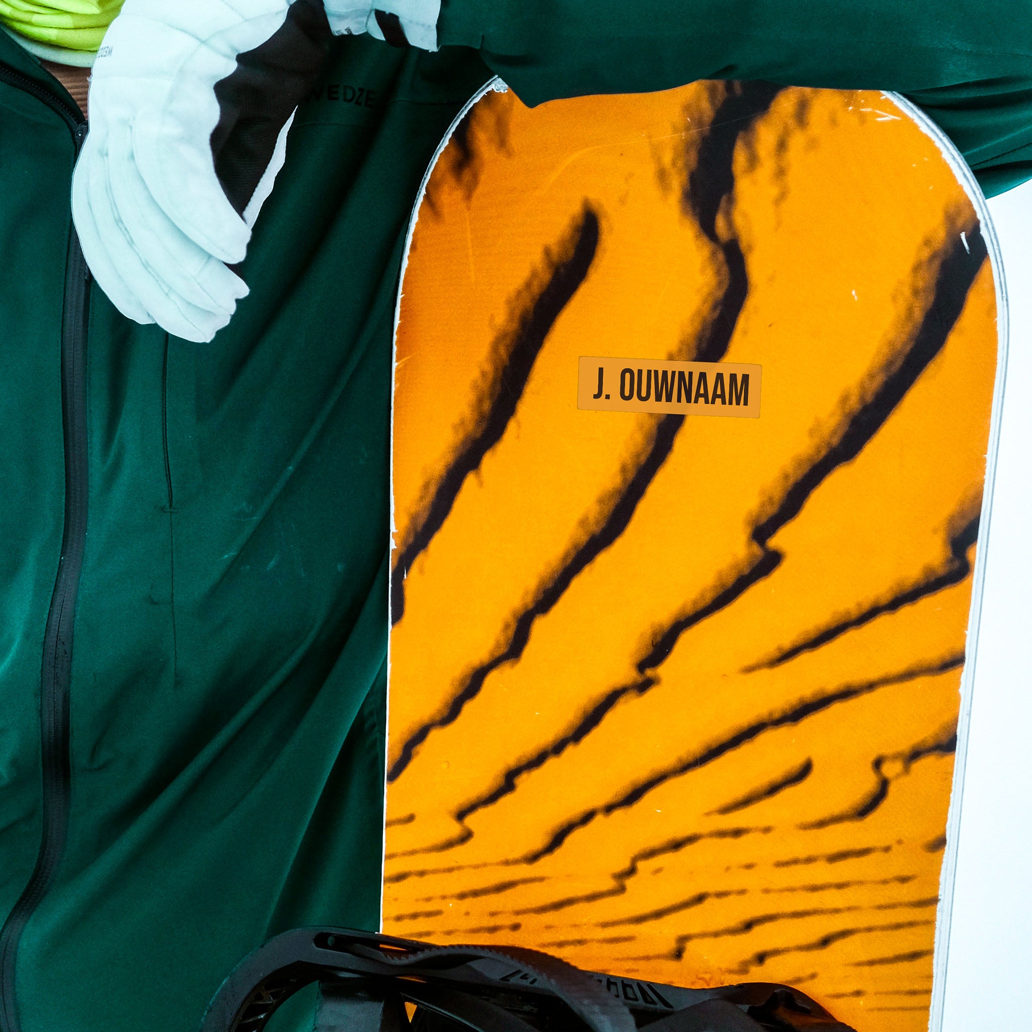 Tekst sticker snowboard