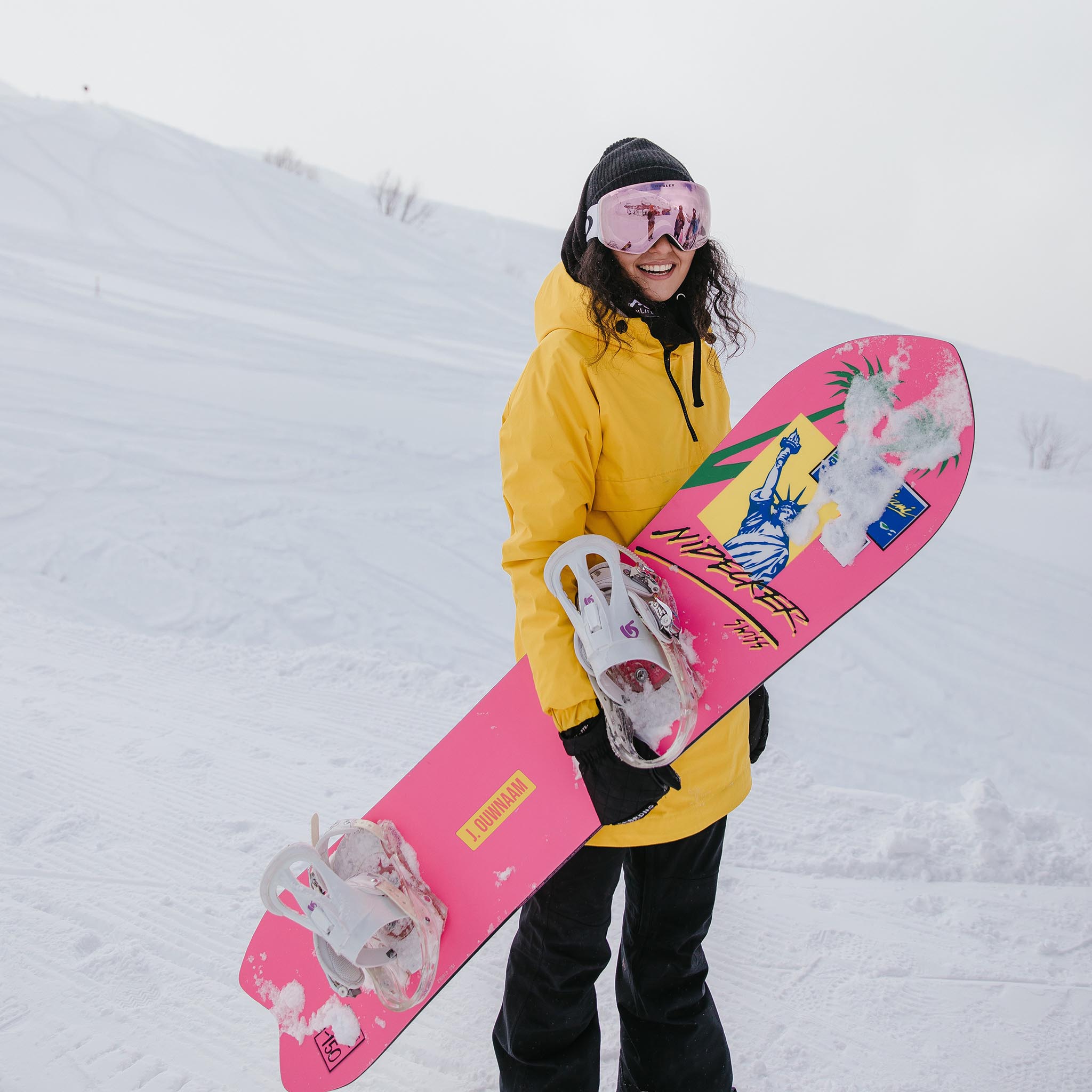 Tekst sticker snowboard