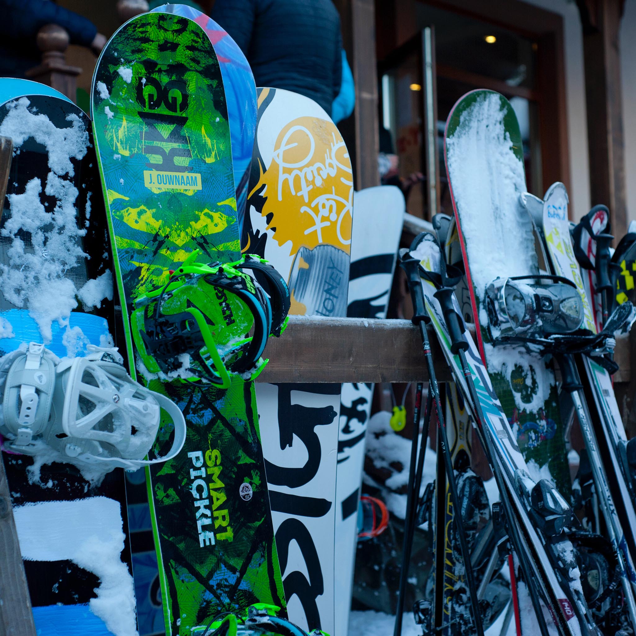 Tekst sticker snowboard